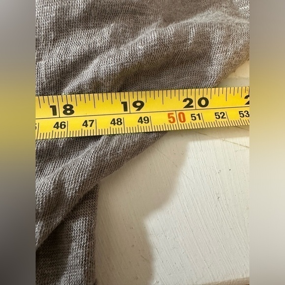 Garnet Hill Dress Womens Small Linen V Neck Peplum Midi Gray lightweight Summer - Picture 6 of 8